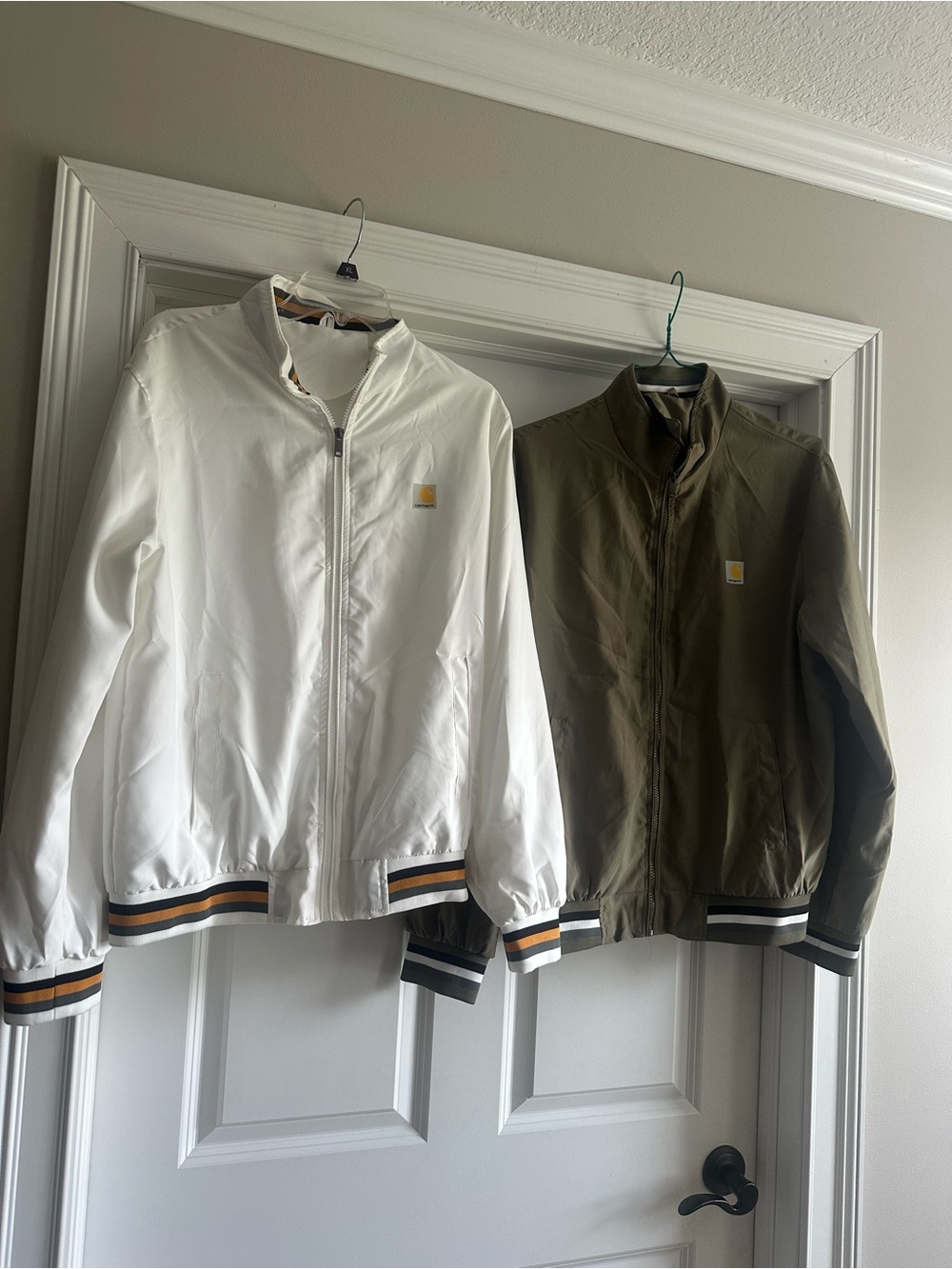 Carhartt mens zip up track lightweight jackets lot of 2 size 2XL